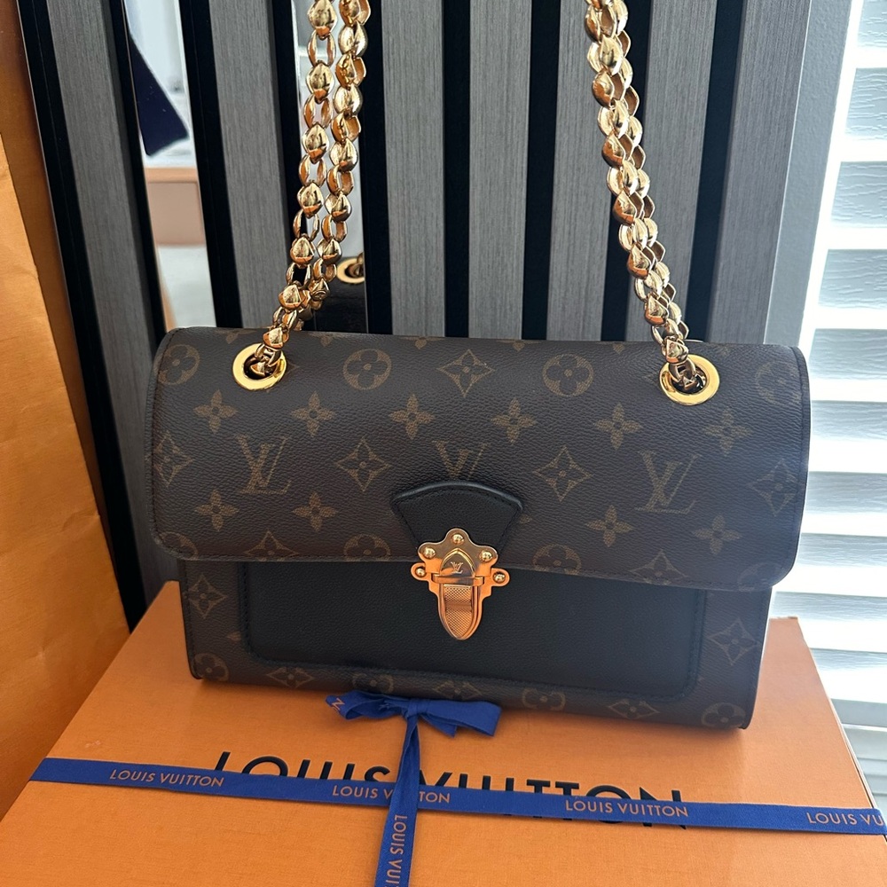 Louis Vuitton Black and Brown Monogram Shoulder Bag